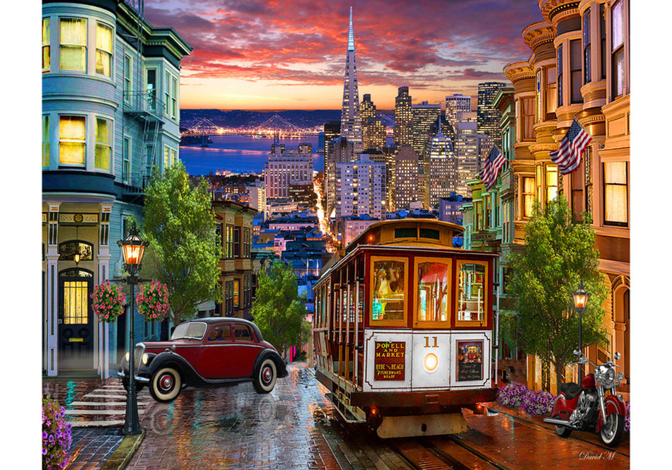 Vermont Christmas Company: San Francisco Trolley: 1000 Piece Puzzle