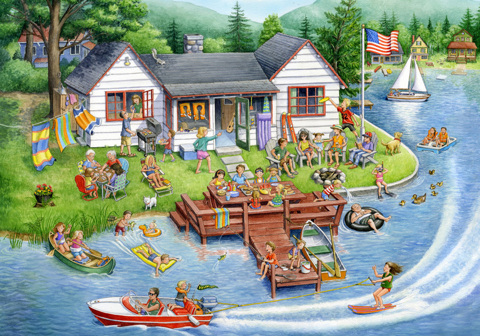 Vermont Christmas Company: Lake House: 1000 Piece Puzzle