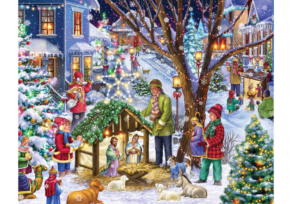 Vermont Christmas Company: Neighborhood Nativity: 1000 Piece Puzzle