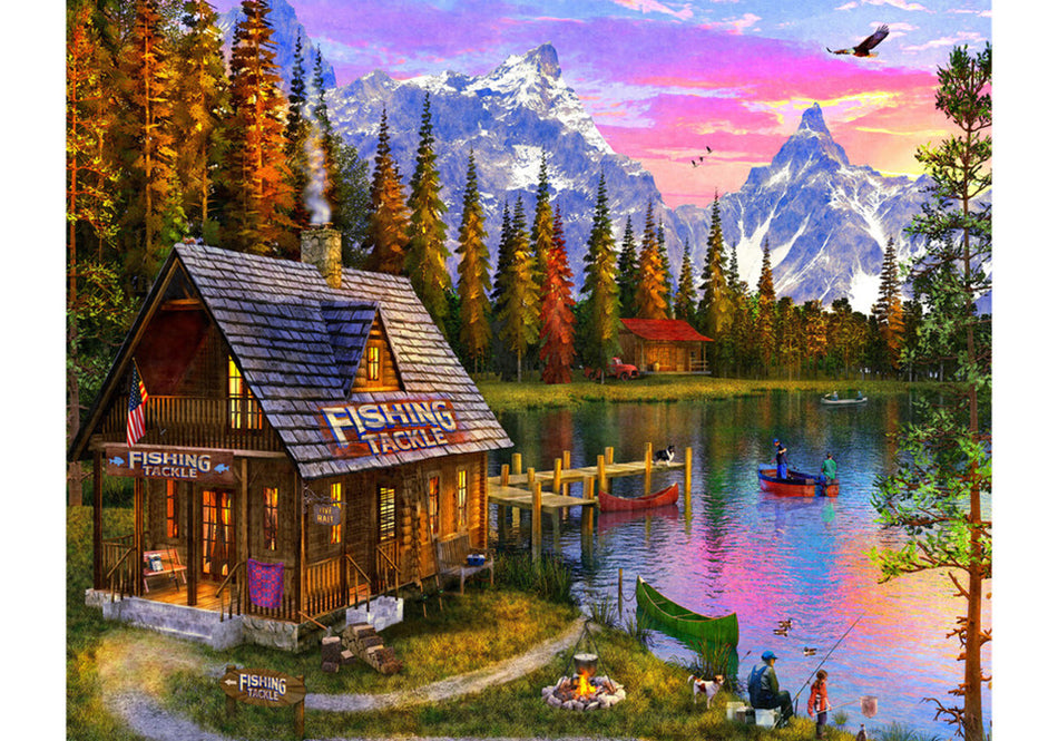 Vermont Christmas Company: The Fishing Hut: 1000 Piece Puzzle