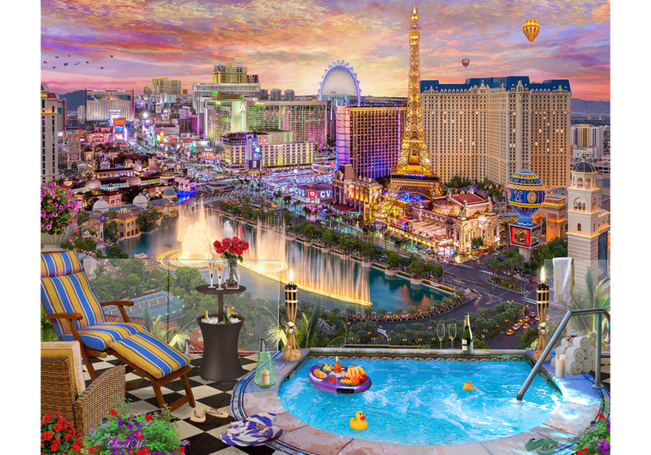 Vermont Christmas Company: Las Vegas Twilight: 1000 Piece Puzzle