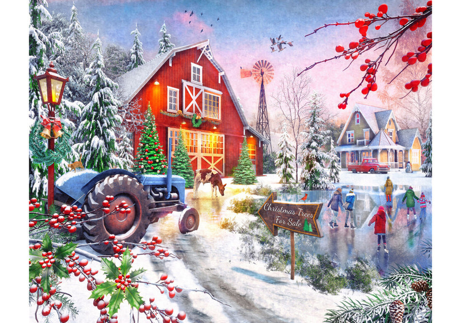 Vermont Christmas Company: Christmas Skaters: 1000 Piece Puzzle