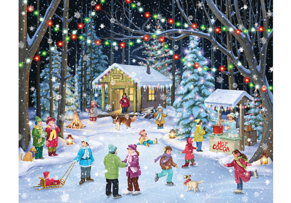 Vermont Christmas Company: Woodland Skaters: 1000 Piece Puzzle