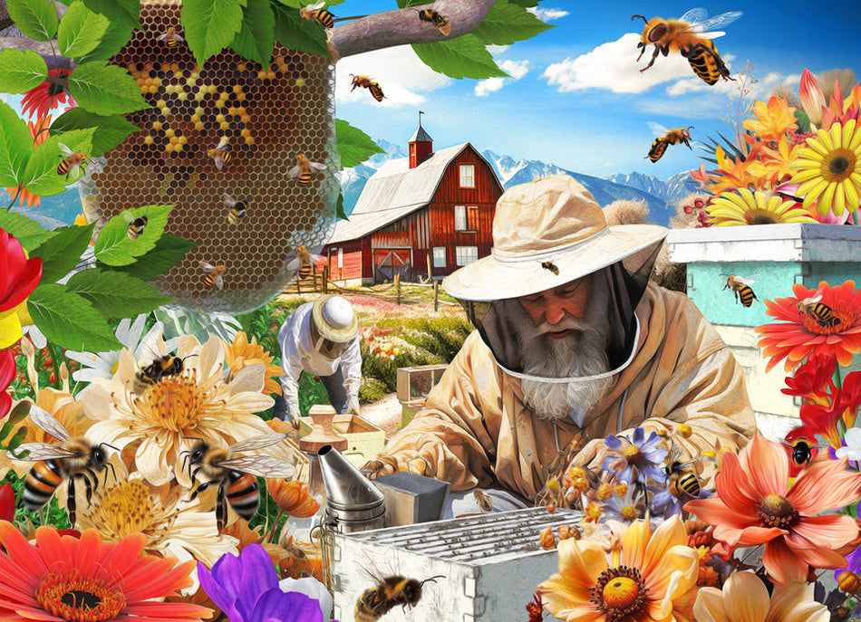 Vermont Christmas Company: Beekeeper Farm: 1000 Piece Puzzle