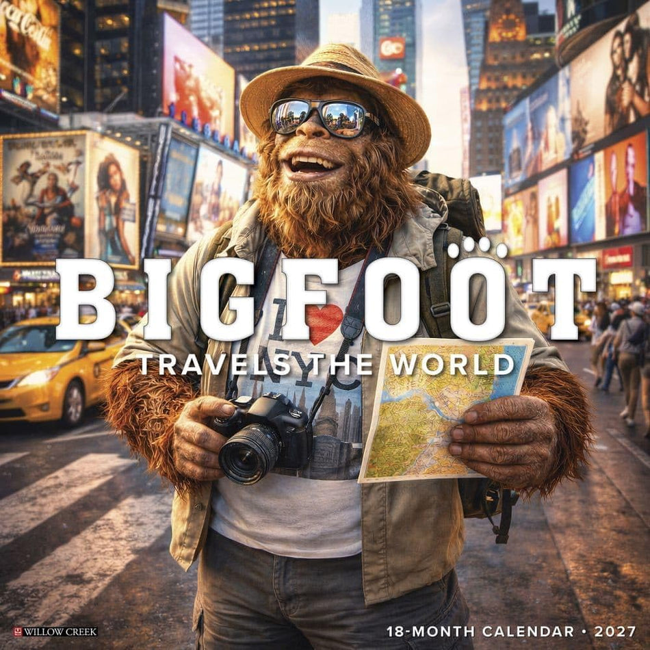 willow creek bigfoot travels the world 2027 wall calendar