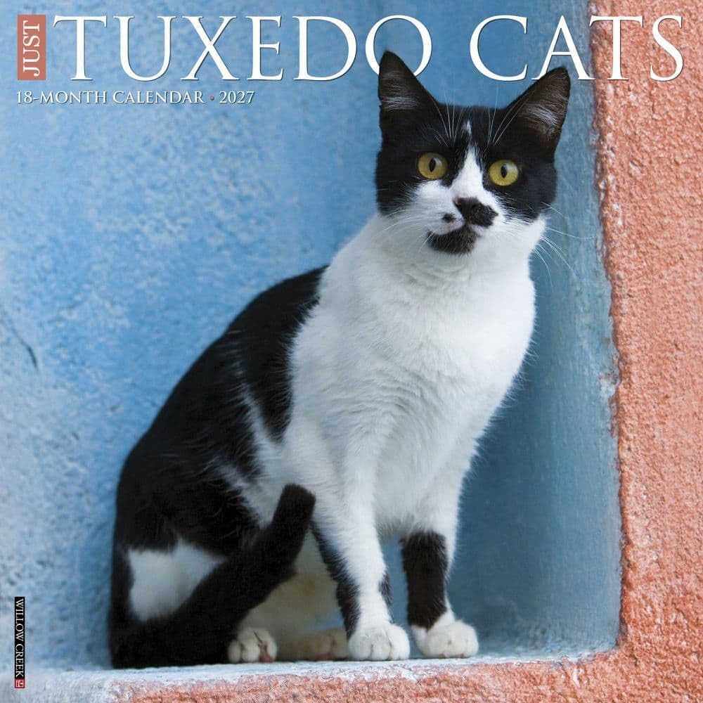 willow creek just tuxedo cats 2027 wall calendar