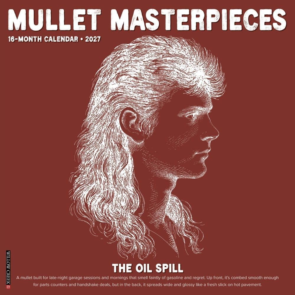 willow creek mullet masterpieces 2027 wall calendar
