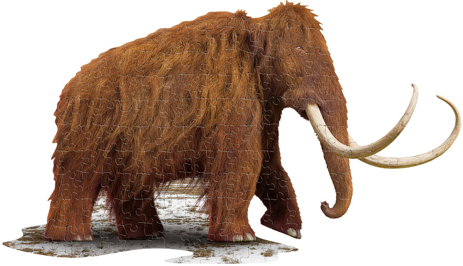 Madd Capp Puzzles Jr.: I AM Woolly Mammoth Animal Shaped: 100 Piece Puzzle
