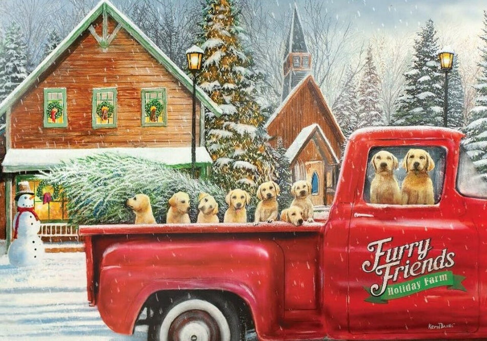 EuroGraphics: Furry Friends Holiday Farm: 1000 Piece Puzzle