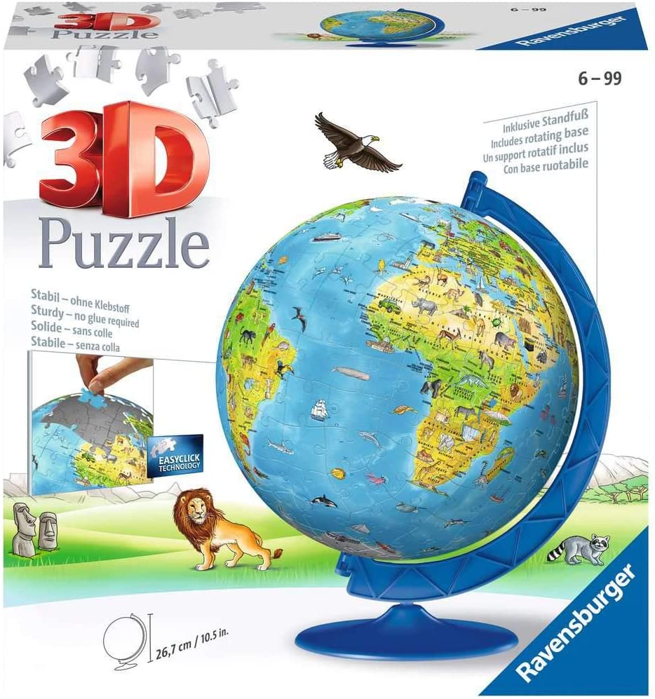 Ravensburger: Children's World Globe: 180 3D Piece Puzzle
