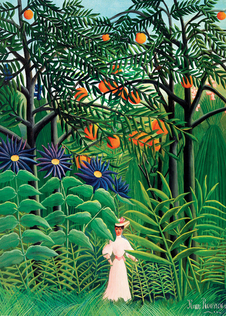 Eurographics: Woman Walking in an Exotic Forest: 1000 Piece Puzzle