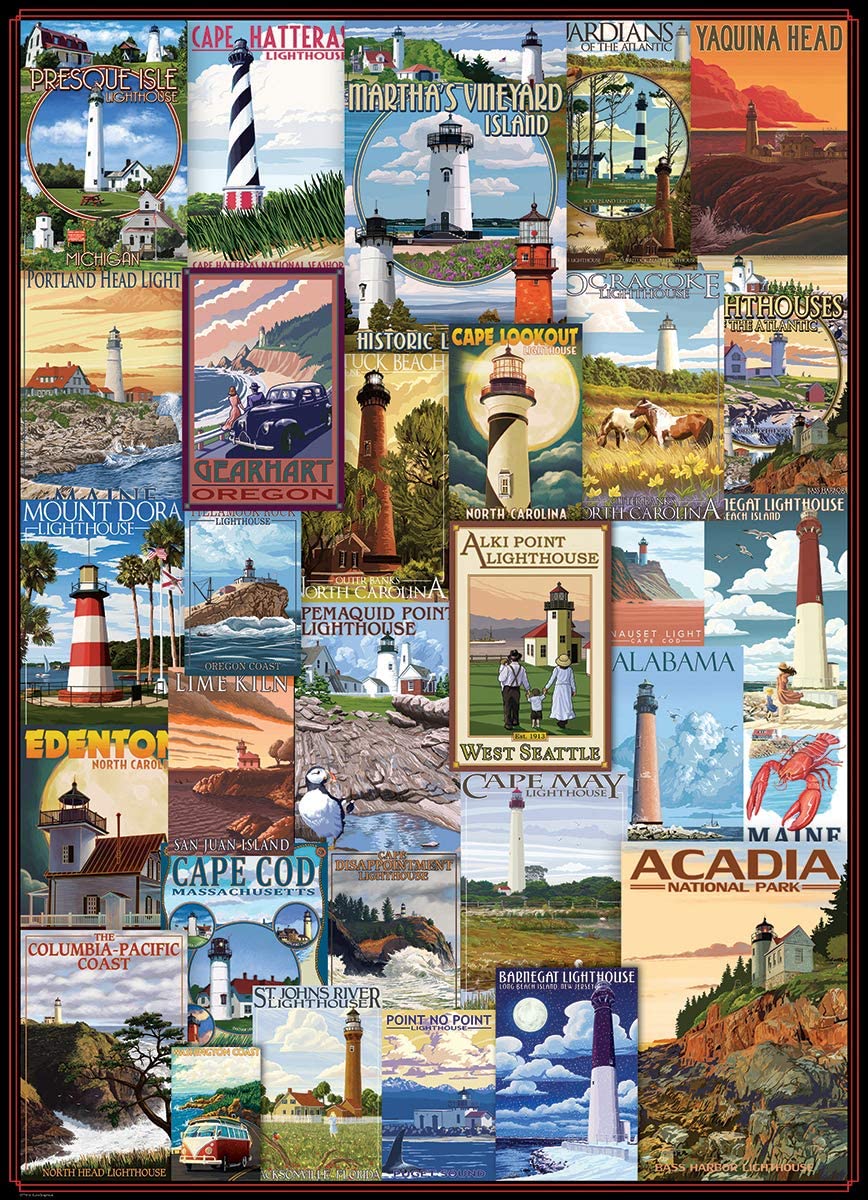 EuroGraphics: Lighthouses - Vintage: 1000 Piece Puzzle