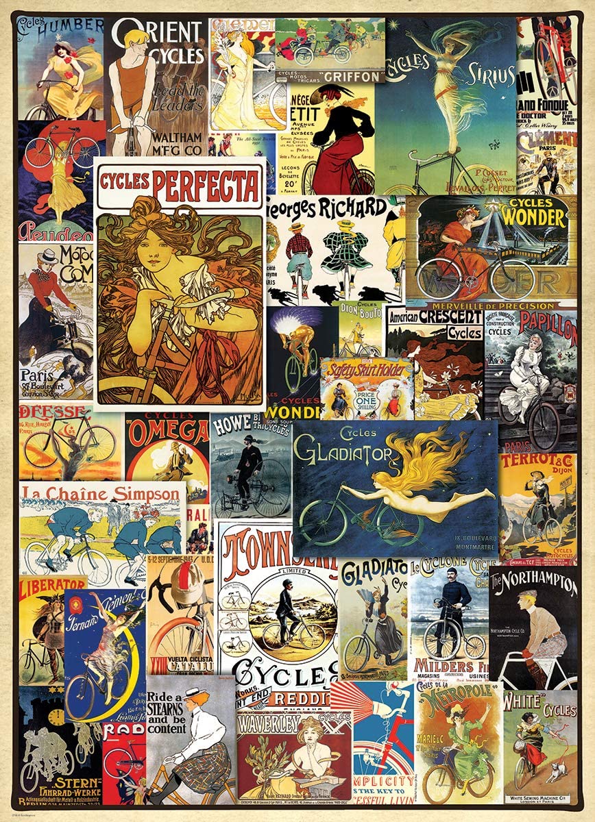 EuroGraphics: Vintage Bicycle Posters: 1000 Piece Puzzle