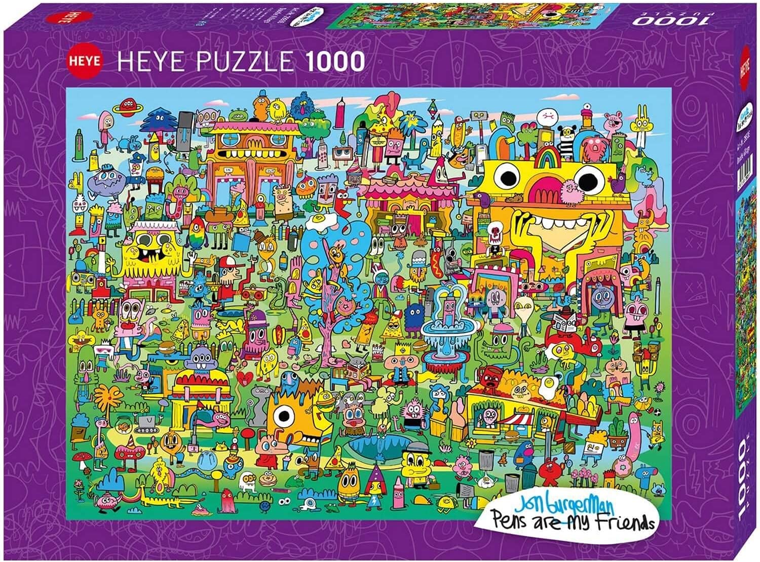 Heye Doodle Village 1000 Piece Puzzle Puzzled Gamer