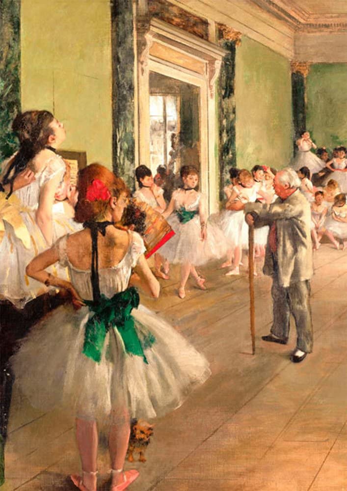 A  Piatnik 1000-piece jigsaw puzzle depicting a scene of ballet dancers in a studio, based on Edgar Degas' painting 'Dance Class'.