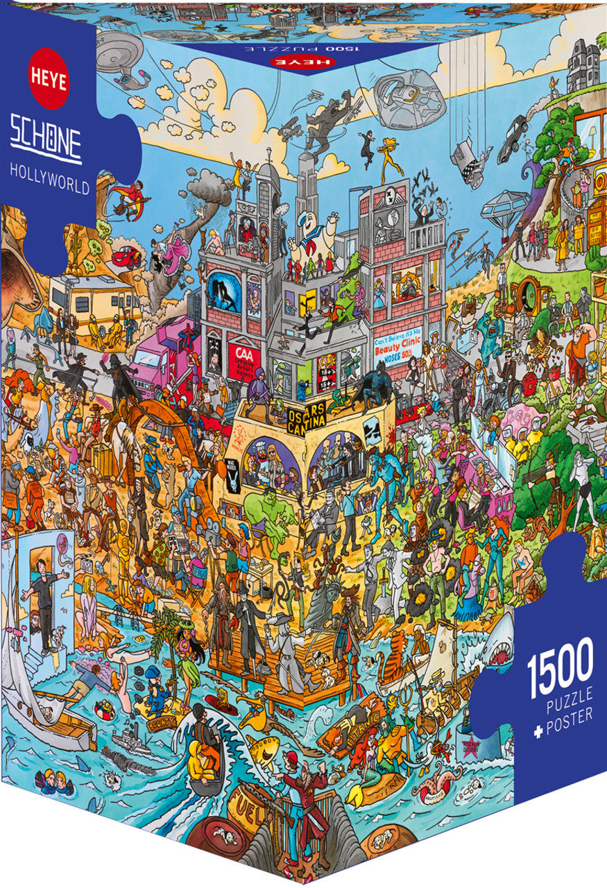 Heye Triangular Hollyworld 1500 piece  jigsaw puzzle box