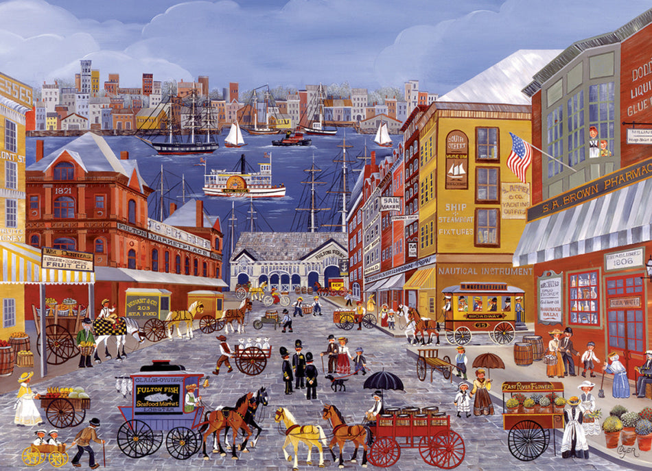 Eurographics: Market Days on Fulton Street: 300 Piece Puzzle