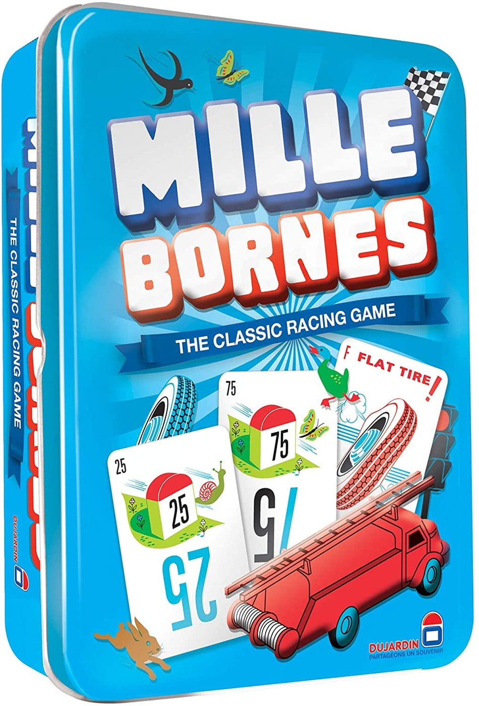 Mille Bornes Card Game in Colorful Tin