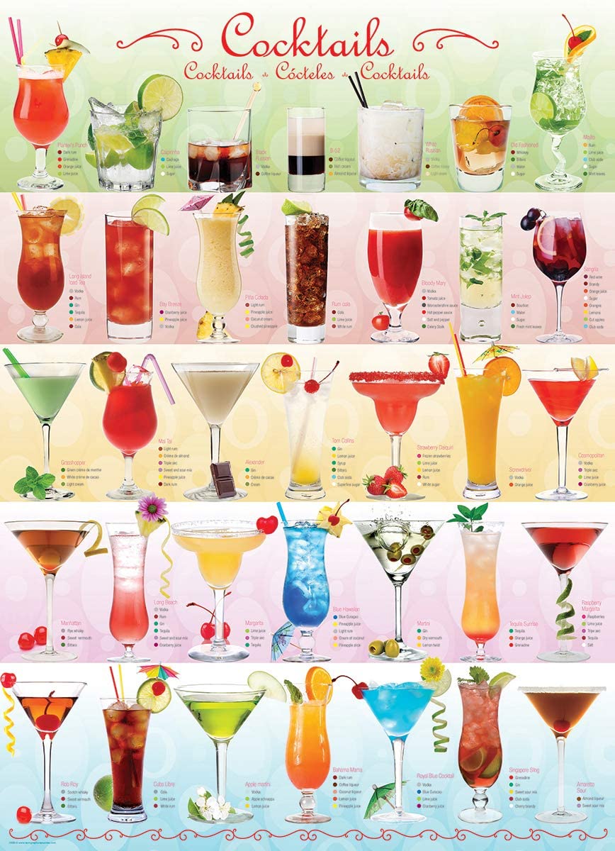 EuroGraphics: Cocktails: 1000 Piece Puzzle