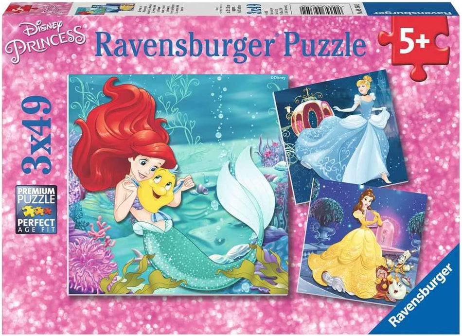 Ravensburger: Disney Princesses Adventure: 3 X 49 Piece Puzzles