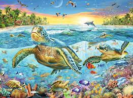 Ravensburger: Swim with Sea Turtles: 100 XXL Piece Puzzle