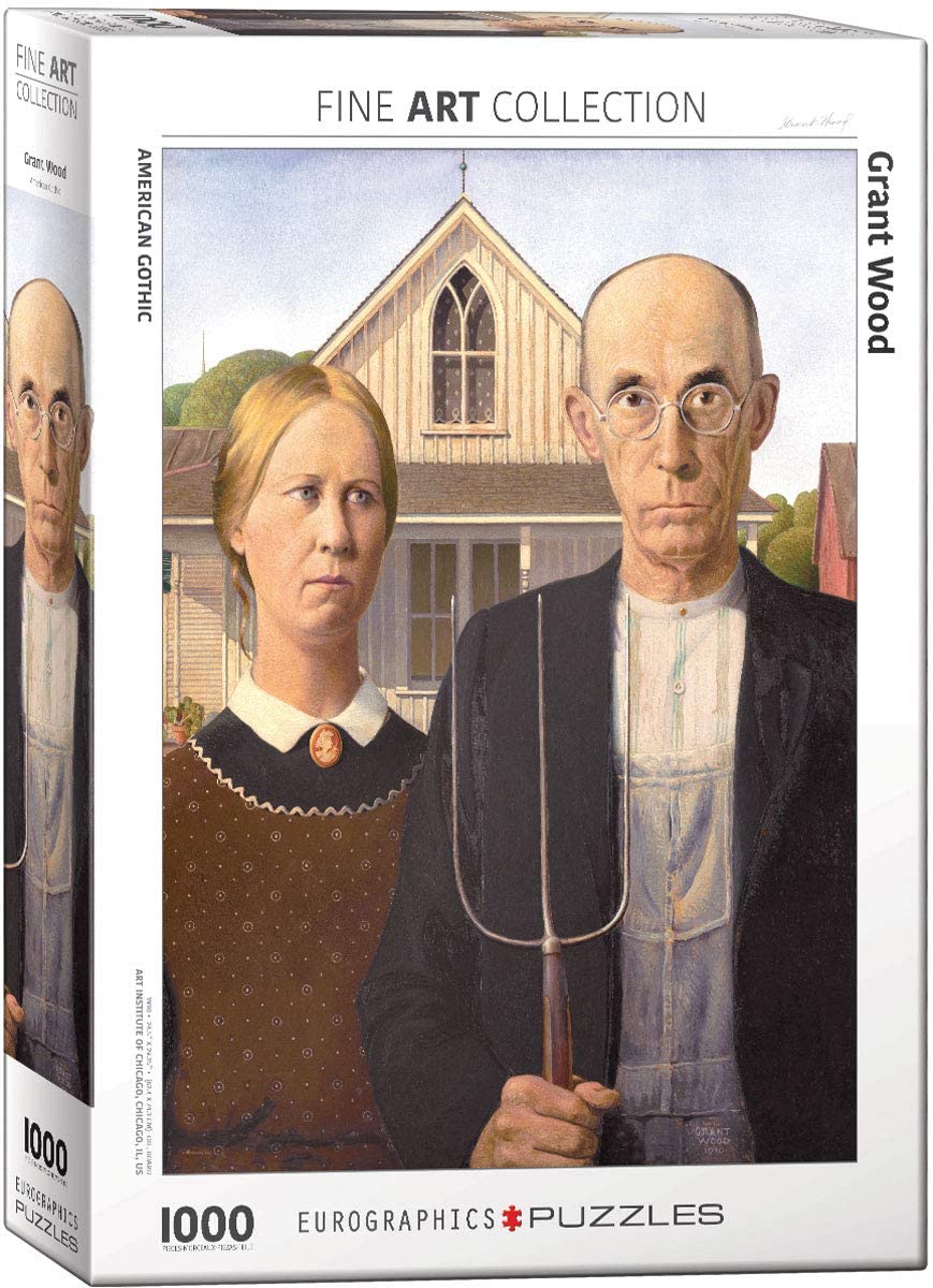 1000 Piece Jigsaw Puzzle - American Gothic by Grant Wood | EUROGRAPHICS