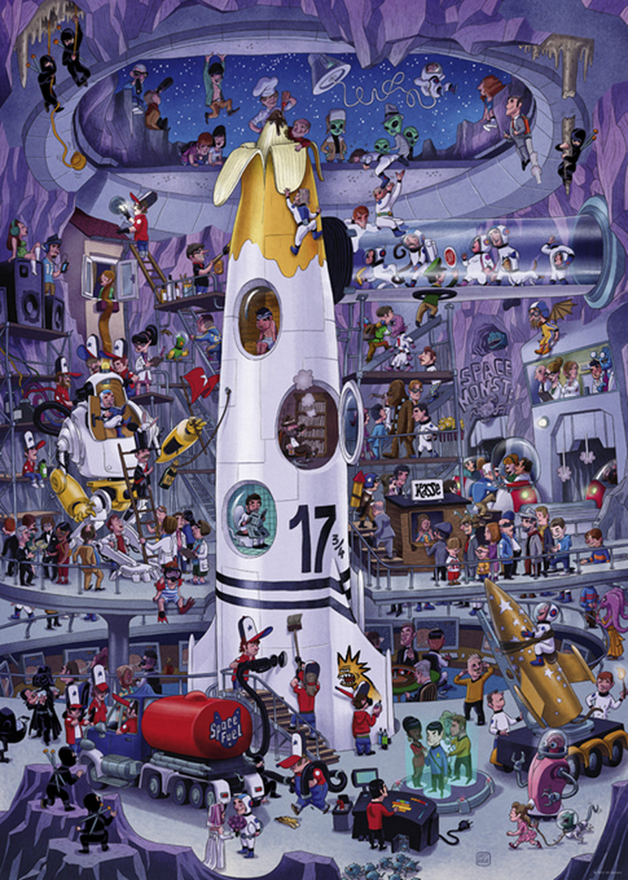 heye 1000-piece rocket launch jigsaw puzzle