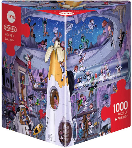 heye 1000-piece rocket launch jigsaw puzzle box