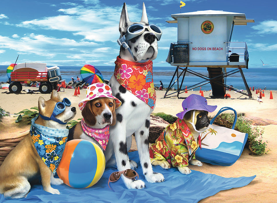 Ravensburger: No Dogs on The Beach: 100 XXL Piece Puzzle
