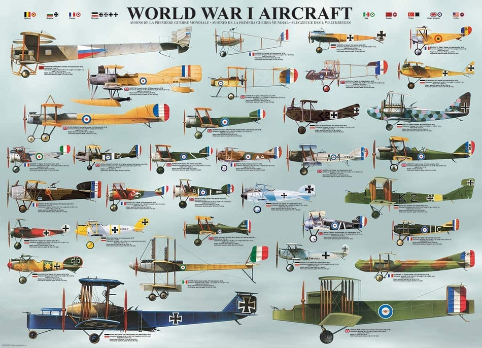 EuroGraphics: World War I Aircraft: 1000 Piece Puzzle